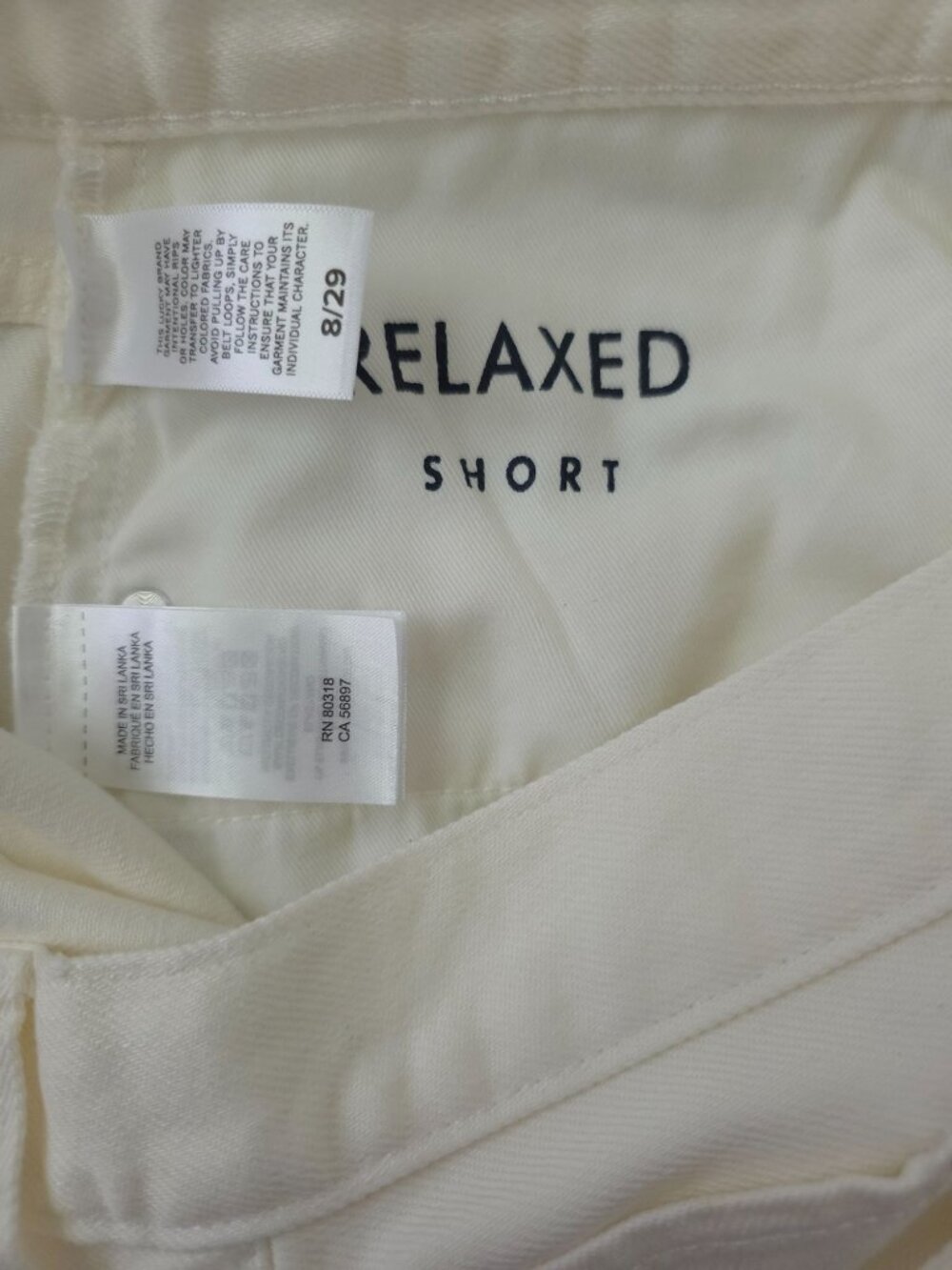 Lucky Brand White Embroidered Denim Relaxed Shorts Frayed Hem Women's Sz 8/29 - Picture 7 of 9